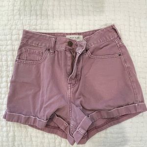 PacSun purple denim mom cut shorts